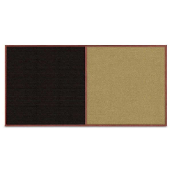 Enclosed Corkboard, 3 Door, 96"x48", 4" Fra, UV3413-BRONZE-CORK